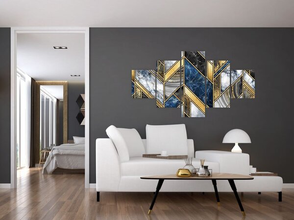 Obraz umělecké abstrakce (125x70 cm)