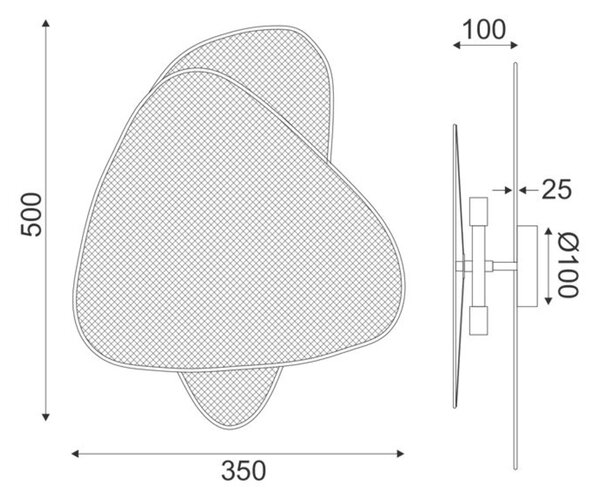 ACA Lighting nástěnné svítidlo 2XE14 SKYROS ratan 50X35X13CM TF20852WN