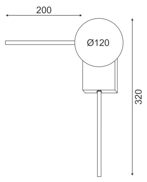 ACA Lighting nástěnné svítidlo 1xG9 CYCLOPS černá + bílá 30X17X37CM OD94581WSB