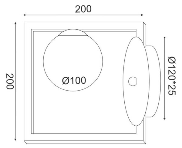 ACA Lighting nástěnné svítidlo 1xG9 QUADRO černá + bílá 22X15X20CM OD91221W