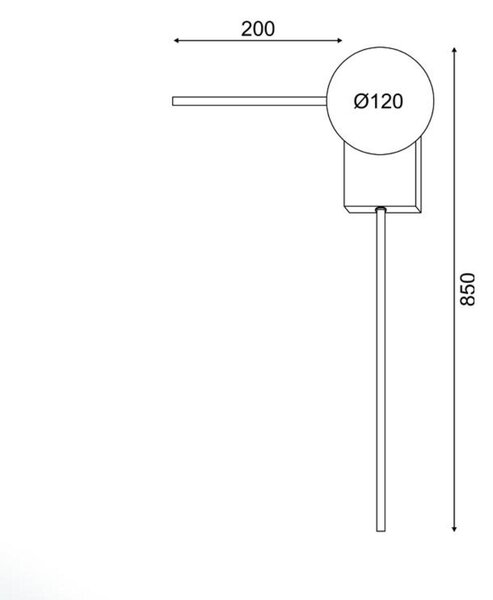 ACA Lighting nástěnné svítidlo 1xG9 CYCLOPS černá + bílá 30X17X85CM OD94581WLB