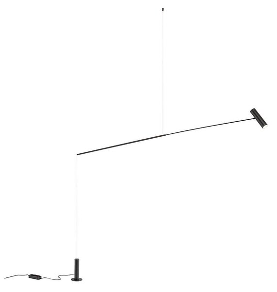 Redo 01-2695 - LED Stmívatelná stojací lampa PICAS LED/12W/230V černá