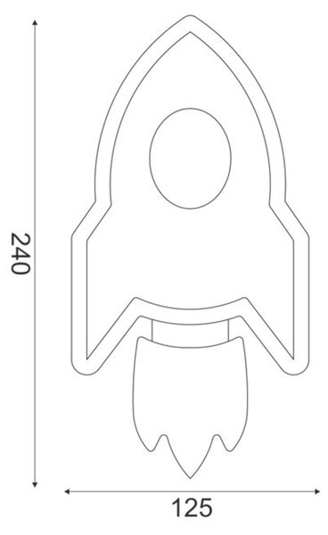 ACA Lighting nástěnné svítidlo LED 5.5W 3000K 385lm NASA červená MDF 24X13X3.8CM ZM21005WR