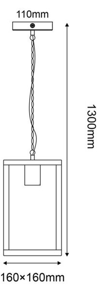 ACA Lighting bílé venkovní závěsné svítidlo CELIA 1XE27 IP44 s čirým sklem CELIA1PWH