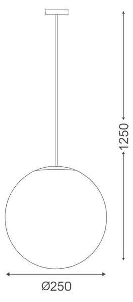 ACA Lighting venkovní závěsné svítidlo D250 PMM opálová bílá AC.18250KOP