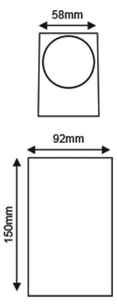ACA Lighting GU10 venkovní nástěnné svítidlo plast 230V bílá IP65 MAX.2X3W LED SL8111GU10W