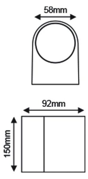 ACA Lighting GU10 venkovní nástěnné svítidlo plast 230V bílá IP65 MAX.2X3W LED SL8211GU10W