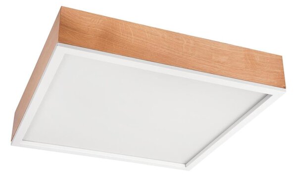 Stropní svítidlo OAK SQUARE 4xE27/15W/230V 48x48 cm dub/bílá