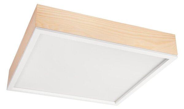 Stropní svítidlo NATURAL SQUARE 4xE27/15W/230V 48x48 cm borovice/bílá