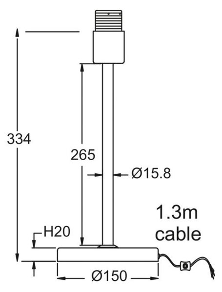 ACA Lighting Mix&Match stolní svítidlo bez stínítka MT15198MWW