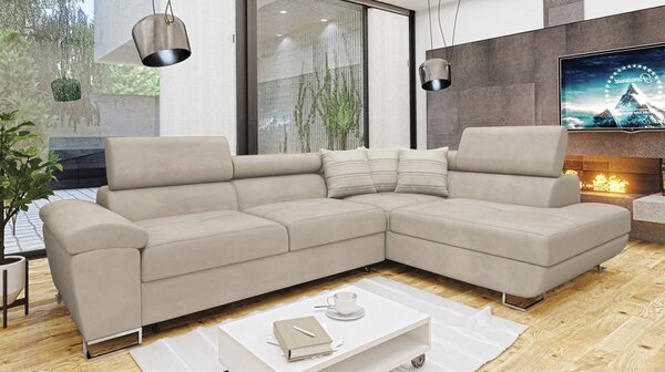 Rohová sedací souprava Alvin, Potah: Uttario Velvet 2979 + Uttario Velvet 2979 + Senegal 825, Strana: pravá 5903211042546