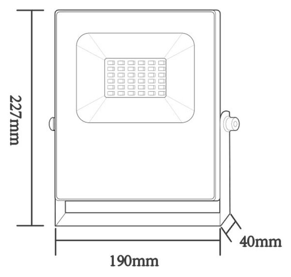 ACA Lighting černá LED SMD reflektor IP66 30W RGBW 230V Q30RGBW