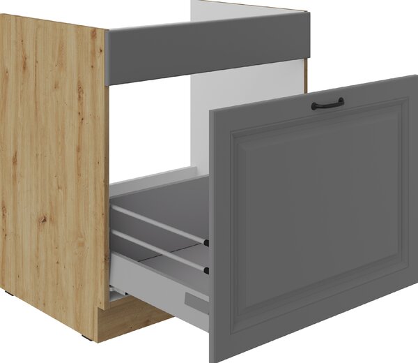 Kuchyňská skříňka STILO 80 ZL 1S BB PREMIO BOX Zvolte barevné provedení: STILO - DUST GREY / BÍLÁ