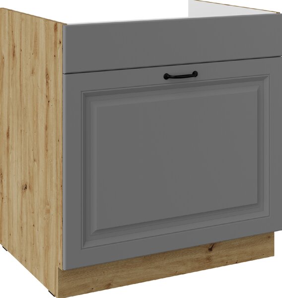 Kuchyňská skříňka STILO 80 ZL 1S BB PREMIO BOX Zvolte barevné provedení: STILO - DUST GREY / BÍLÁ