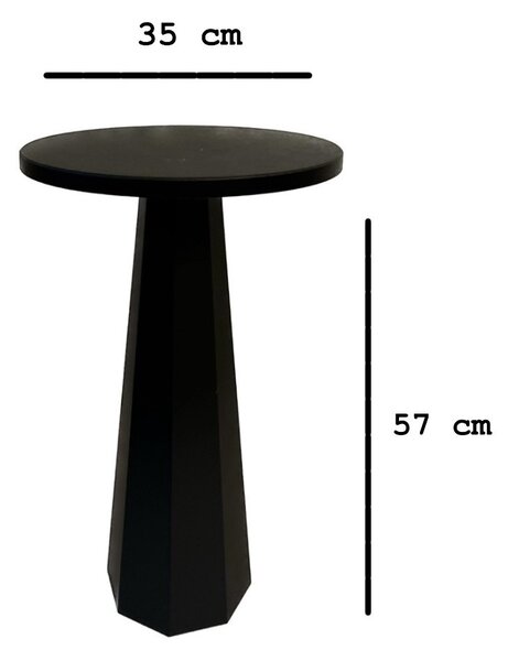 Příruční stolek Lilia L (černá). Akce -22%