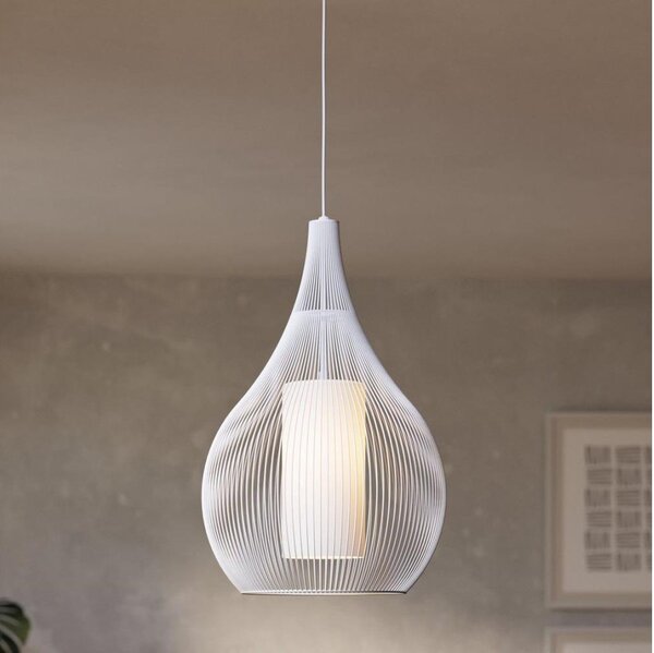 Eglo 900829 - Lustr na lanku RAZONI 1xE27/40W/230V bílá