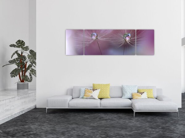 Obraz kapiček na chmýří (170x50 cm)