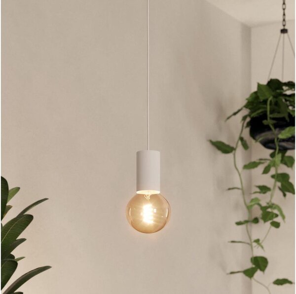 Eglo 900798 - Lustr na lanku POZUETA 1xE27/40W/230V bílá