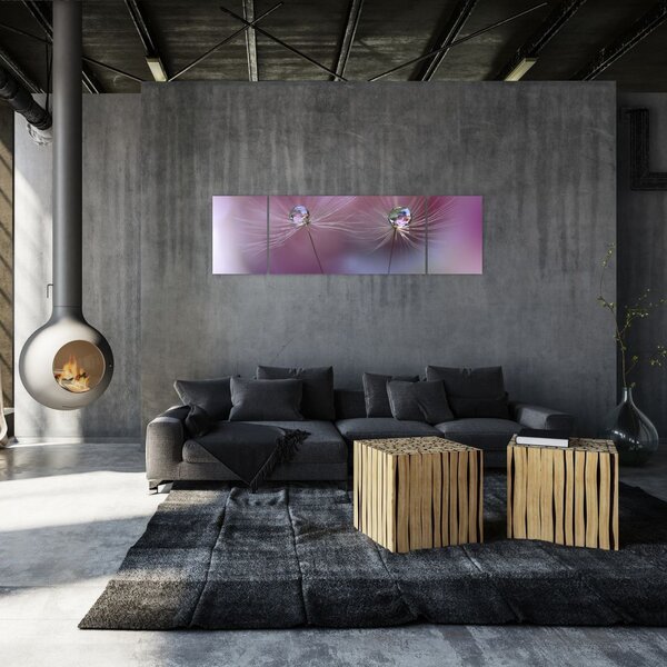Obraz kapiček na chmýří (170x50 cm)