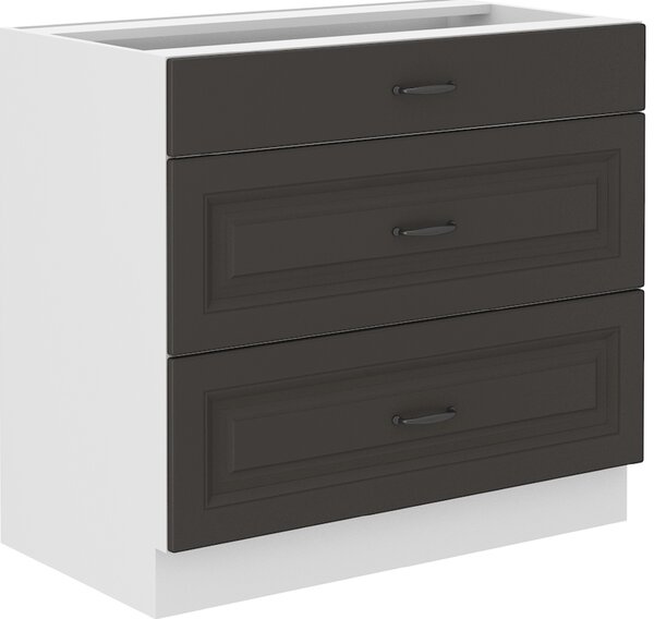 Kuchyňská skříňka STILO 80 D 3S BB PREMIO BOX Zvolte barevné provedení: STILO - BÍLÁ / ARTISAN