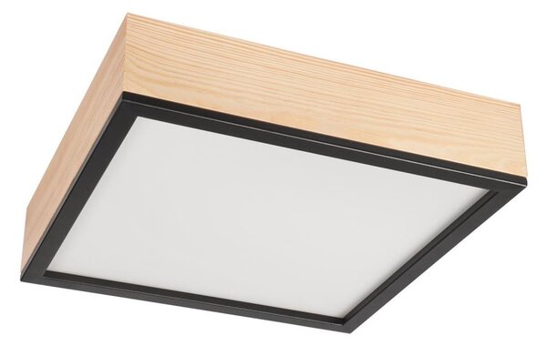 Stropní svítidlo NATURAL SQUARE 4xE27/15W/230V 39x39 cm borovice/černá