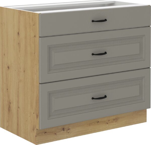 Kuchyňská skříňka STILO 80 D 3S BB PREMIO BOX Zvolte barevné provedení: STILO - BÍLÁ / ARTISAN