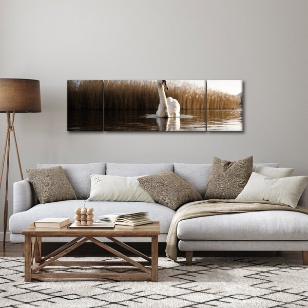 Obraz labutě (170x50 cm)