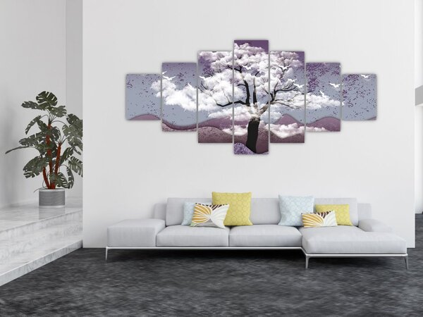 Obraz - Strom v oblacích (210x100 cm)