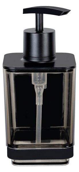 Černý samodržící plastový dávkovač mýdla 340 ml Quadro – Wenko