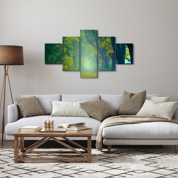 Obraz cesty lemované stromy (125x70 cm)