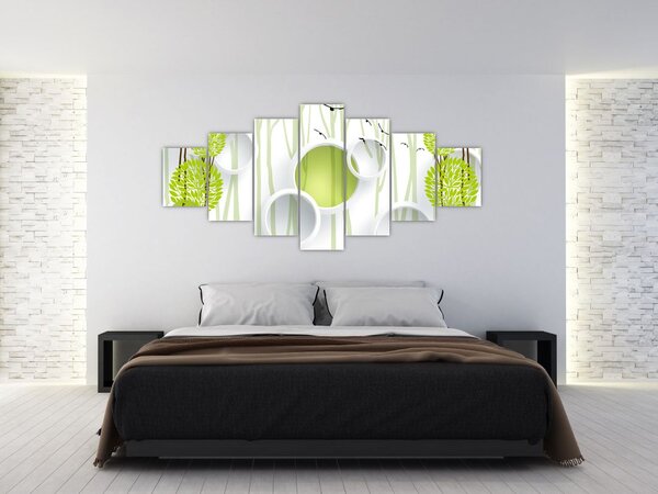 Obraz abstrakce se stromy (210x100 cm)