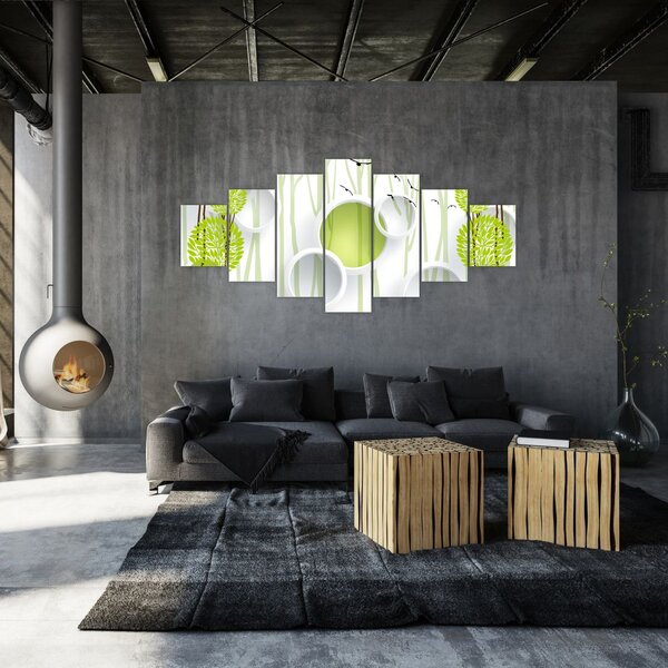 Obraz abstrakce se stromy (210x100 cm)
