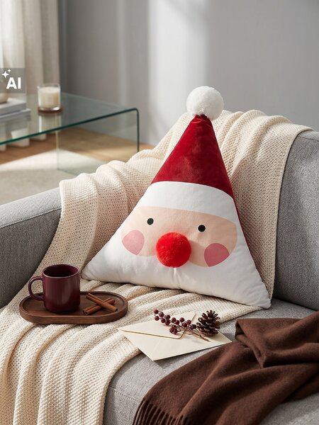 Sinsay - Vánoční dekorační polštář ve tvaru Santa Clause - vícebarevná