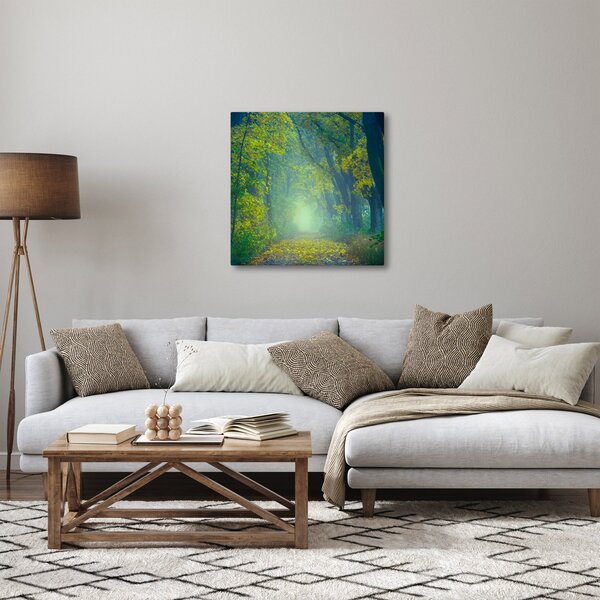 Obraz cesty lemované stromy (30x30 cm)