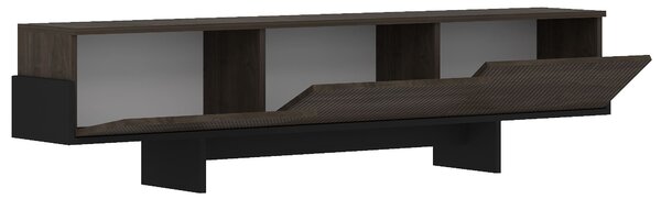 TV skříňka Hega (ořech + černá). Akce -26%