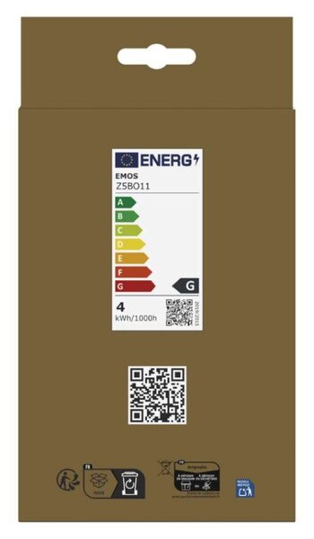 EMOS LED žárovka DECO G130OA / E27 / 4 W (22 W) / 220 lm / flame 1525813203