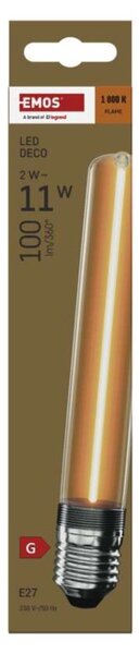 EMOS LED žárovka DECO T30/ E27 / 2 W (11 W) / 100 lm / flame 1525813202