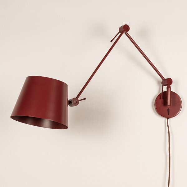 Nástěnné designové svítidlo s ramenem Snap Fosca Red (LMD)