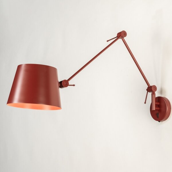 Nástěnné designové svítidlo s ramenem Snap Fosca Red (LMD)