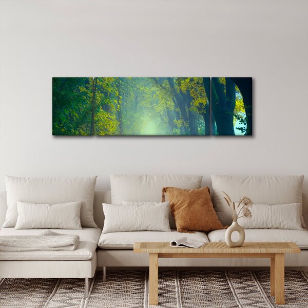 Obraz cesty lemované stromy (170x50 cm)