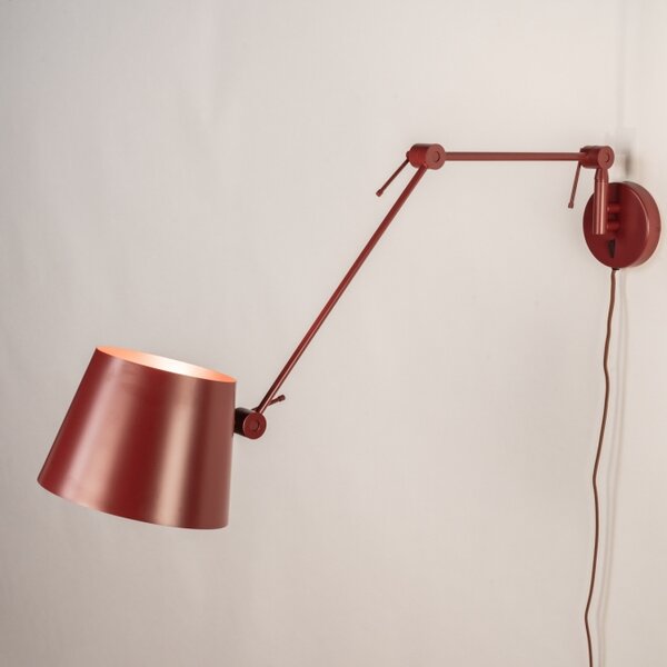 Nástěnné designové svítidlo s ramenem Snap Fosca Red (LMD)