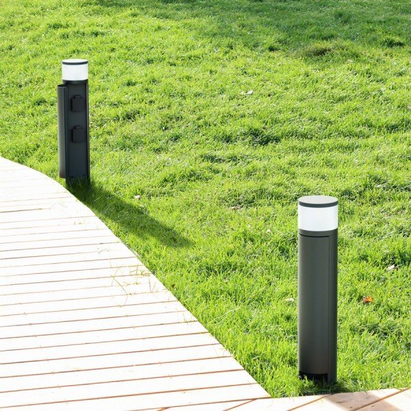 RED R14173 JEAN 50 stojanová se zásuvkami antracitová 230V G9 5W IP54 - RED - DESIGN RENDL