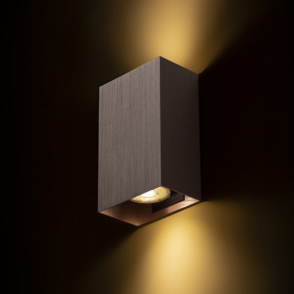 CAPRI RC nástěnná česaný bronz 230V GU10 2x9W - RED - DESIGN RENDL