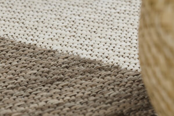 Koberec šňůrkový SIZAL FLOORLUX 20489 champagne / taupe trojúhelníky