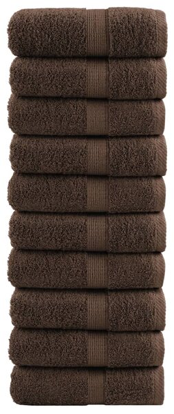 Prémiové mycí utěrky SOLUND 10 ks hnědé 30x30 cm 600 g/m² 137229