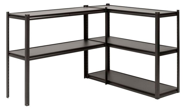 Kovový regál 200x120x40 cm 5 polic SPRINGOS HA5284 černý