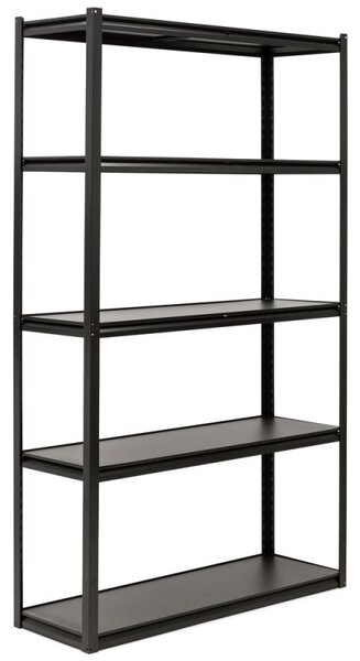 Kovový regál 200x120x40 cm 5 polic SPRINGOS HA5284 černý