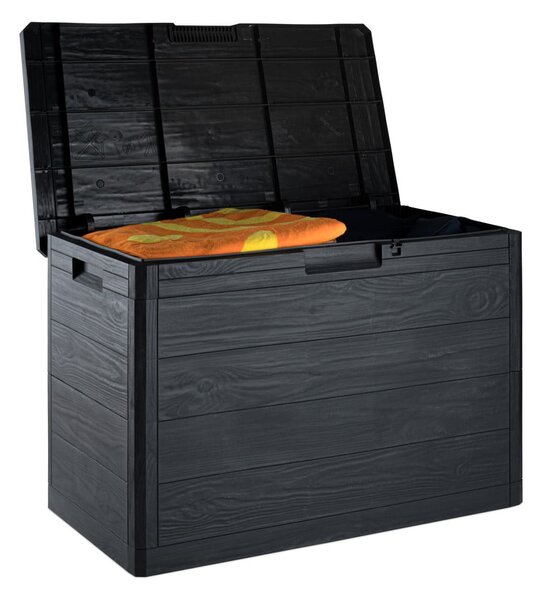 Antracitový zahradní úložný box Woodys – Toomax