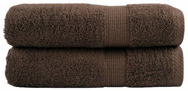 Prémiové ručníky SOLUND 2 ks hnědé 50x100 cm 600 g/m² 137233