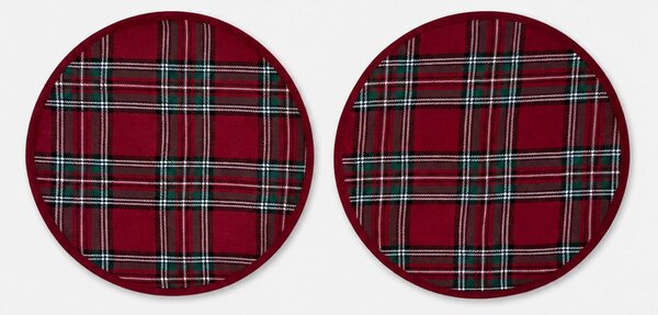 Sinsay - Kostkovaná prostírání 2 pack - červená